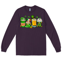 Plum St. Patrick's Day coffee cups Long Sleeve Tee - OliviaCreatesArt