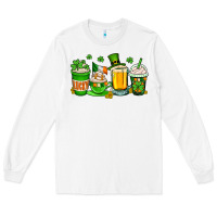 White St. Patrick's Day coffee cups Long Sleeve Tee - OliviaCreatesArt