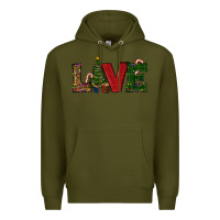 Army Green Christmas Tree Love Premium Hoodie - RanaPortraitStore