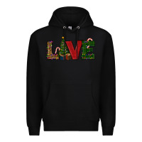 Black Christmas Tree Love Premium Hoodie - RanaPortraitStore