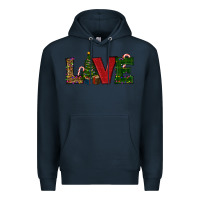 Navy Christmas Tree Love Premium Hoodie - RanaPortraitStore