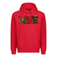 Red Christmas Tree Love Premium Hoodie - RanaPortraitStore