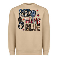 Mushroom red wine blue Heavyweight Sweatshirt - CowhideDigitalArt