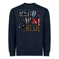 Navy red wine blue Heavyweight Sweatshirt - CowhideDigitalArt