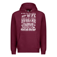 I Am A Lucky Wife I Have A Crazy Husband Valentine Gift Premium Hoodie | Teevron