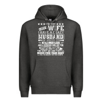 Charcoal Heather i am a lucky wife i have a crazy husband valentine gift Premium Hoodie - longCreatives