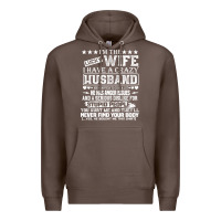 Coffee i am a lucky wife i have a crazy husband valentine gift Premium Hoodie - longCreatives