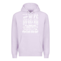 Lilac i am a lucky wife i have a crazy husband valentine gift Premium Hoodie - longCreatives
