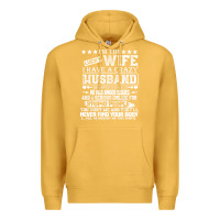 Mustard i am a lucky wife i have a crazy husband valentine gift Premium Hoodie - longCreatives