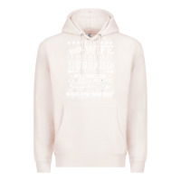 Pale Pink i am a lucky wife i have a crazy husband valentine gift Premium Hoodie - longCreatives