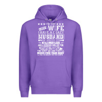 Purple i am a lucky wife i have a crazy husband valentine gift Premium Hoodie - longCreatives