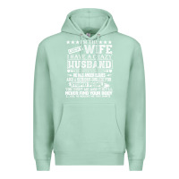 Seafoam i am a lucky wife i have a crazy husband valentine gift Premium Hoodie - longCreatives