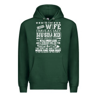 Sports Green i am a lucky wife i have a crazy husband valentine gift Premium Hoodie - longCreatives