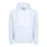 White i am a lucky wife i have a crazy husband valentine gift Premium Hoodie - longCreatives