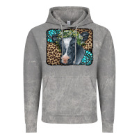 Cloud Rock Floral Cow Leopard Gemstone Vintage Hoodie - CowCowDesign