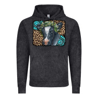 Vintage Black Floral Cow Leopard Gemstone Vintage Hoodie - CowCowDesign