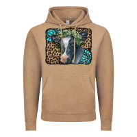 Vintage Coffee Floral Cow Leopard Gemstone Vintage Hoodie - CowCowDesign