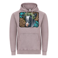 Vintage Zinc Floral Cow Leopard Gemstone Vintage Hoodie - CowCowDesign