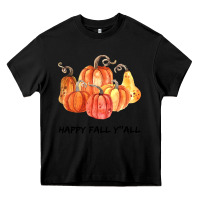 Black Happy Fall Y all Heavy Core Tee - Bettercallsaul