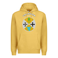 Antique Gold Calabria Coat of arms  Flag souvenir Italy Premium Hoodie - longCreatives