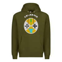 Army Green Calabria Coat of arms  Flag souvenir Italy Premium Hoodie - longCreatives