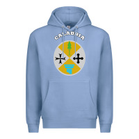Colony Blue Calabria Coat of arms  Flag souvenir Italy Premium Hoodie - longCreatives