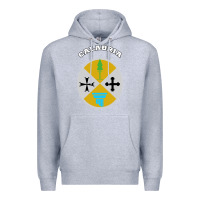 Heather Grey Calabria Coat of arms  Flag souvenir Italy Premium Hoodie - longCreatives