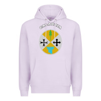 Lilac Calabria Coat of arms  Flag souvenir Italy Premium Hoodie - longCreatives