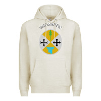 Oatmeal Heather Calabria Coat of arms  Flag souvenir Italy Premium Hoodie - longCreatives