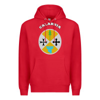 Red Calabria Coat of arms  Flag souvenir Italy Premium Hoodie - longCreatives
