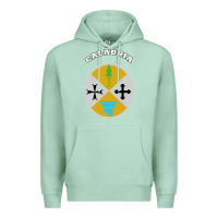 Seafoam Calabria Coat of arms  Flag souvenir Italy Premium Hoodie - longCreatives