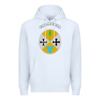 White Calabria Coat of arms  Flag souvenir Italy Premium Hoodie - longCreatives