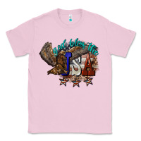 Bubblegum Pink God bless the USA Eagle 4th of july Classic Tee - HowdyJamesFarm