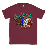 Burgundy God bless the USA Eagle 4th of july Classic Tee - HowdyJamesFarm