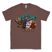 Chestnut God bless the USA Eagle 4th of july Classic Tee - HowdyJamesFarm