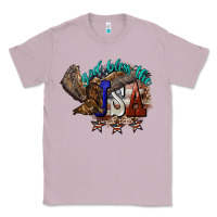 Lilac God bless the USA Eagle 4th of july Classic Tee - HowdyJamesFarm