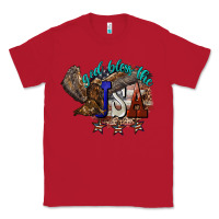 Red God bless the USA Eagle 4th of july Classic Tee - HowdyJamesFarm