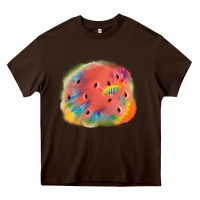 Chocolate Brown tie die watermelon Heavy Core Tee - JahusDesignShop