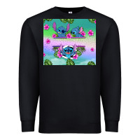 Black custom name stitch Premium Sweatshirt - AdoDesignShop