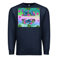Navy custom name stitch Premium Sweatshirt - AdoDesignShop