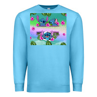 Ocean Blue custom name stitch Premium Sweatshirt - AdoDesignShop
