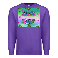 Purple custom name stitch Premium Sweatshirt - AdoDesignShop