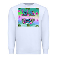 White custom name stitch Premium Sweatshirt - AdoDesignShop