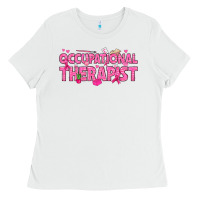 White breast cancer occupational therapist Ladies Tee - texasbilliewilder