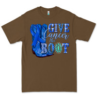 Cacao give cancer the boot colon cancer blue ribbon nca Premium Tee - NancyCooperArtShop