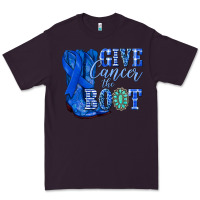 Plum give cancer the boot colon cancer blue ribbon nca Premium Tee - NancyCooperArtShop