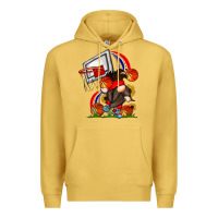 Antique Gold Basketball Gnome Premium Hoodie - CowhideDigitalArt