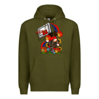 Army Green Basketball Gnome Premium Hoodie - CowhideDigitalArt
