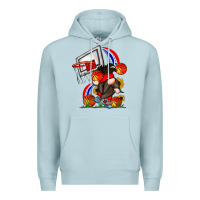 Blue Mist Basketball Gnome Premium Hoodie - CowhideDigitalArt