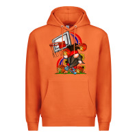 Carrot Basketball Gnome Premium Hoodie - CowhideDigitalArt
